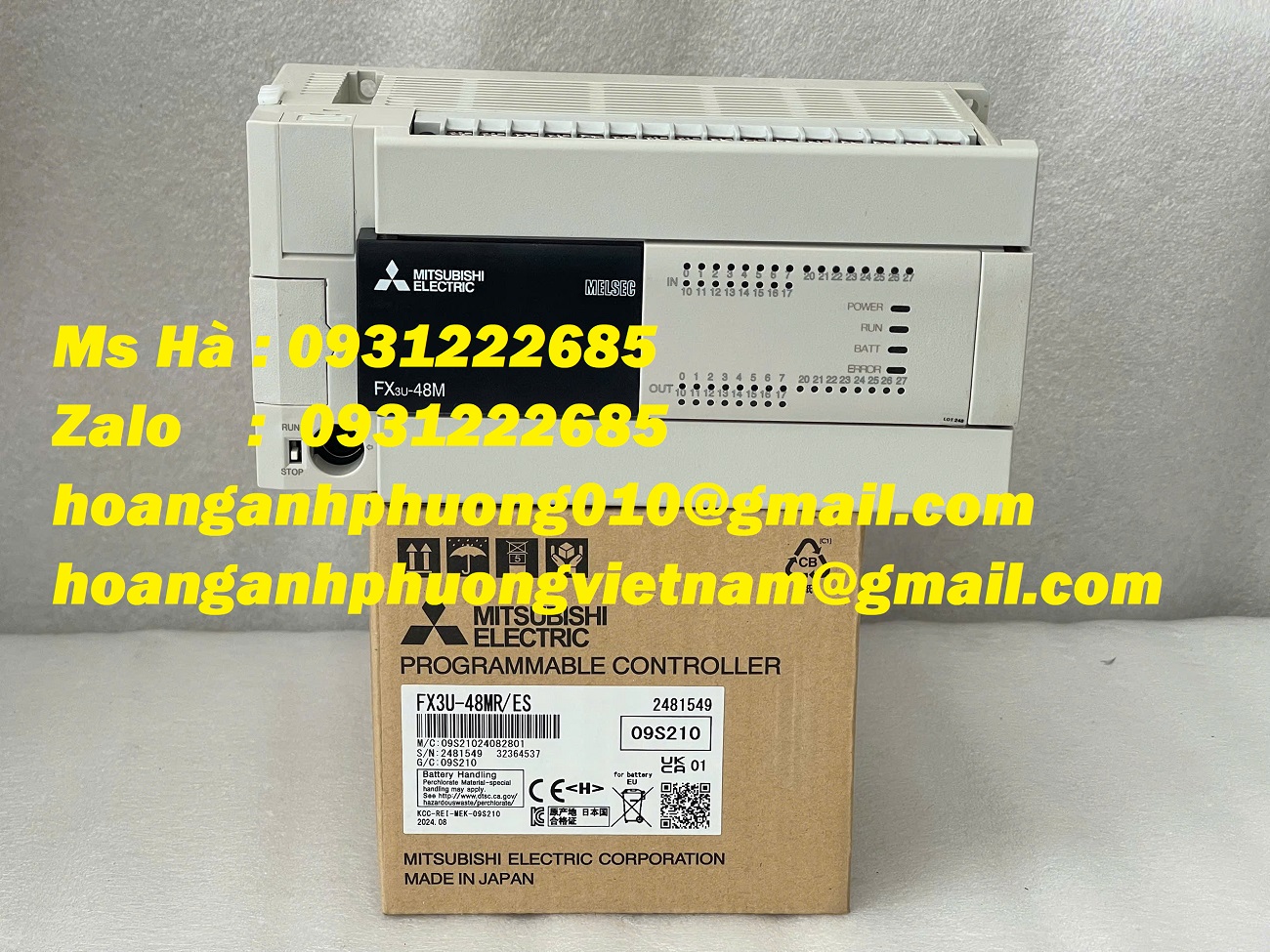 PLC mitsubishi FX3U-48MR/ES, điều khiển Relay, encoder, CC-Link